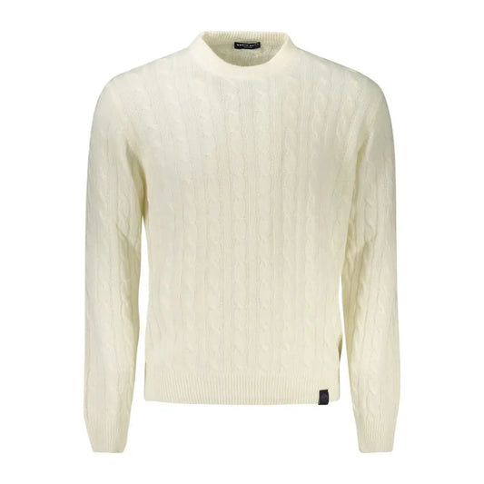 North Sails White Wool Men Sweater - Sweaters