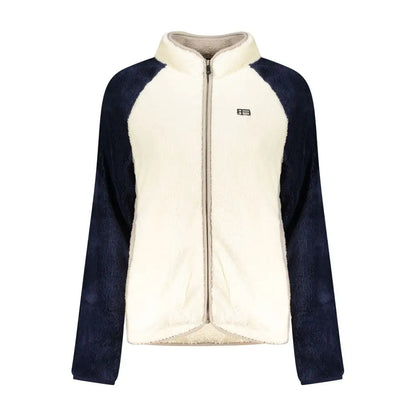 Hvid Norway 1963 Bianco polyester sweatshirt i creme og marineblå fleece