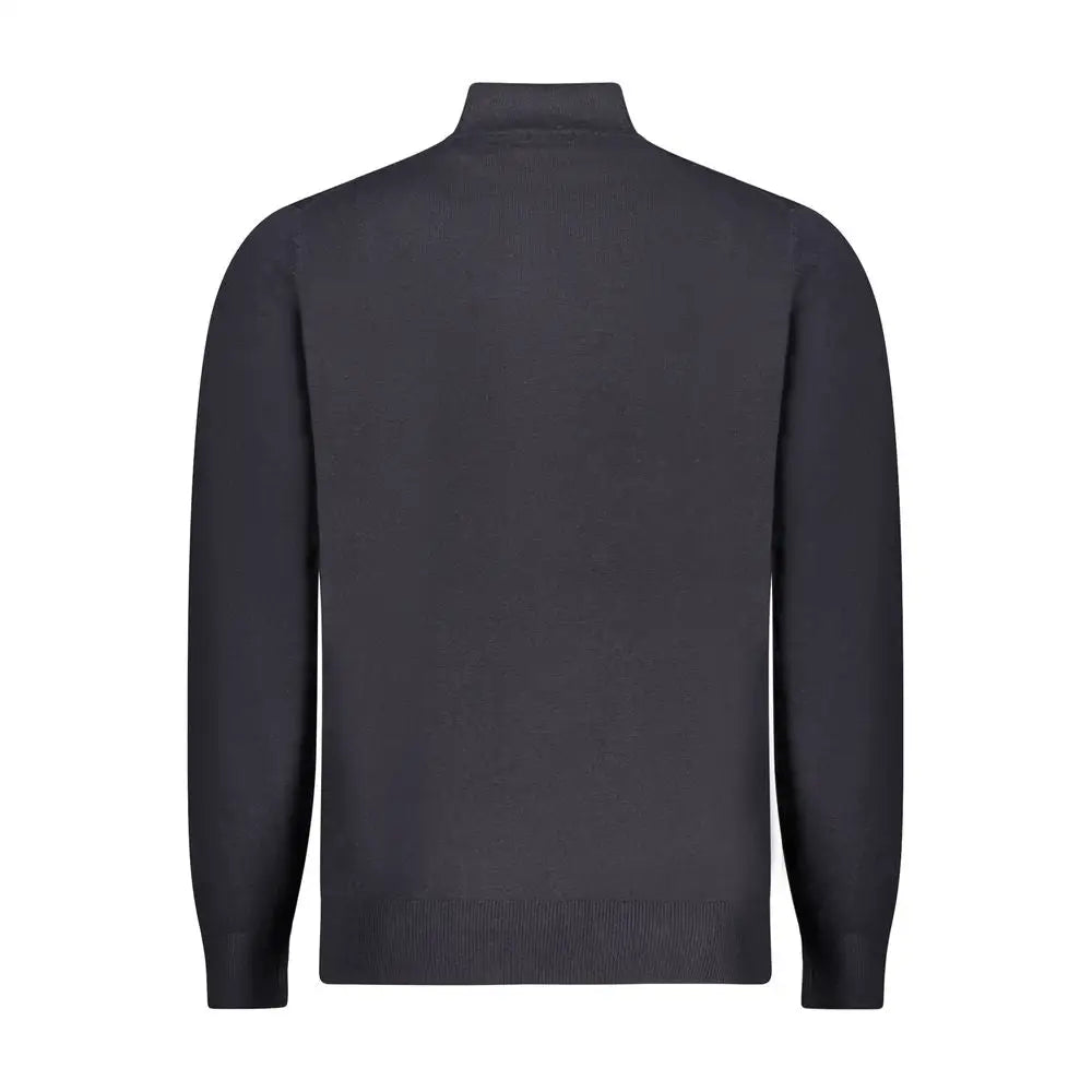 Mørkegrå Norway 1963 turtleneck sweater med glat strik og ribkantmanchetter