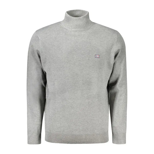 Grå sweater Norway 1963 med flag-logo, 100% originale brands fra outlet mærkevarer