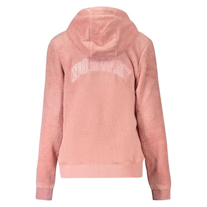 Blød pink fleece hoodie med Norway-brodér i lys pink bue på ryggen. Spar 30-70% på 100% originale brands
