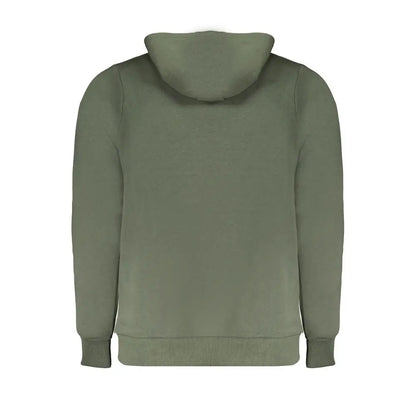 Tidløs klassiker: Verde cotton herresweatshirt i olivengrøn med ribbet manchetter og kant