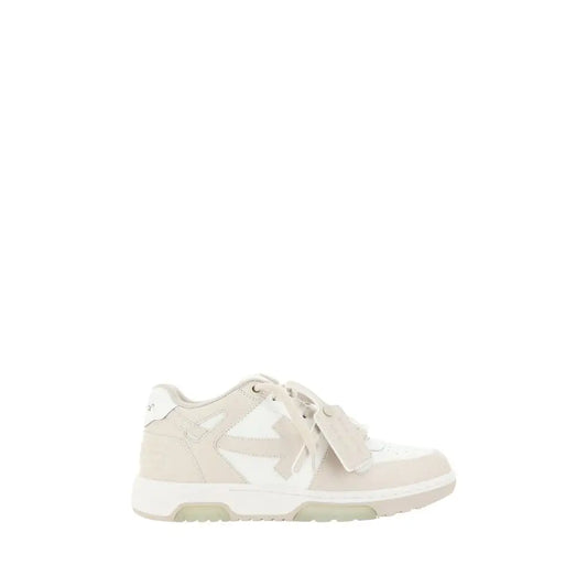 Off-white beige rubber low top sneakers med pil-logo