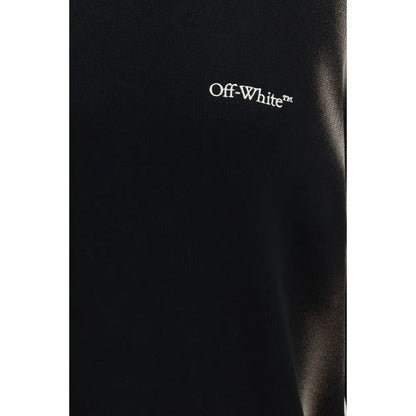 Off-White sort sort sweatshirt i sort bomuld med hvidt broderet logo