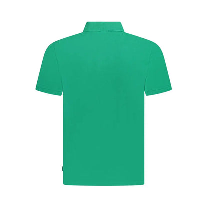 Pepe Jeans grøn bomuldspolo med krave, outlet mærkevarer