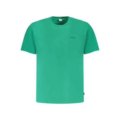 Grøn Pepe Jeans T-shirt i 100% originale bomuld fra outlet mærkevarer