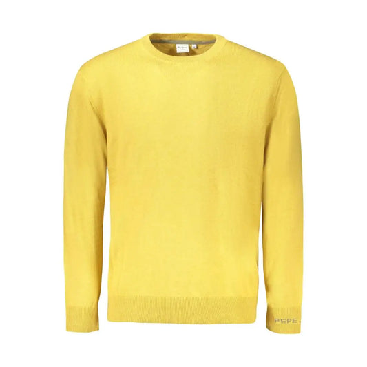 Vibrant gul pepe jeans herresweater i 100% originale brands