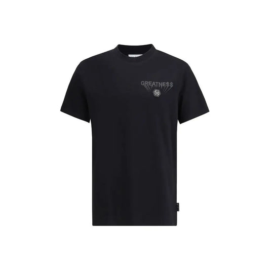Philipp Plein black cotton t-shirt med subtil grå greatness grafik