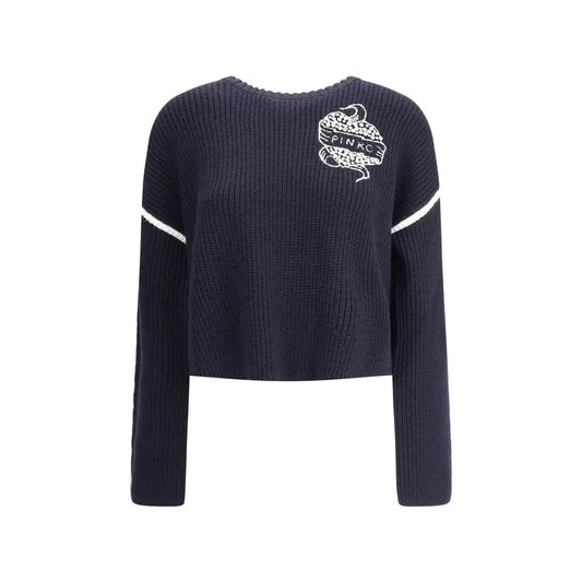 PINKO Blue Wool Sweatshirt - Sweatshirts