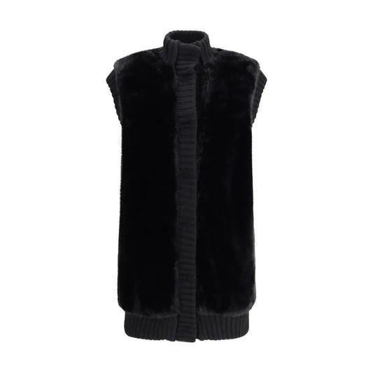 PINKO Long Vest in faux fur - Veste