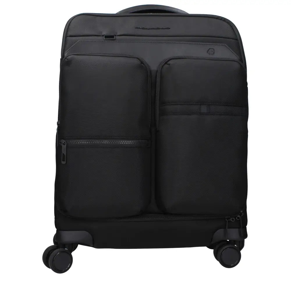 Piquadro Black Fabric Luggage And Travel