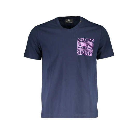 Plein Sport Blue Cotton Men T-Shirt - T-shirts