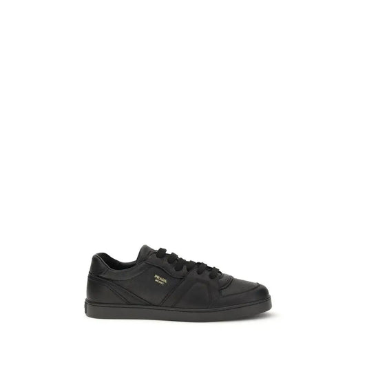 Prada Black Calf Leather Bos Taurus Sneakers - Sneakers