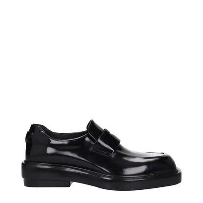 Prada Black Leather Slip-On Loafers - Loafers