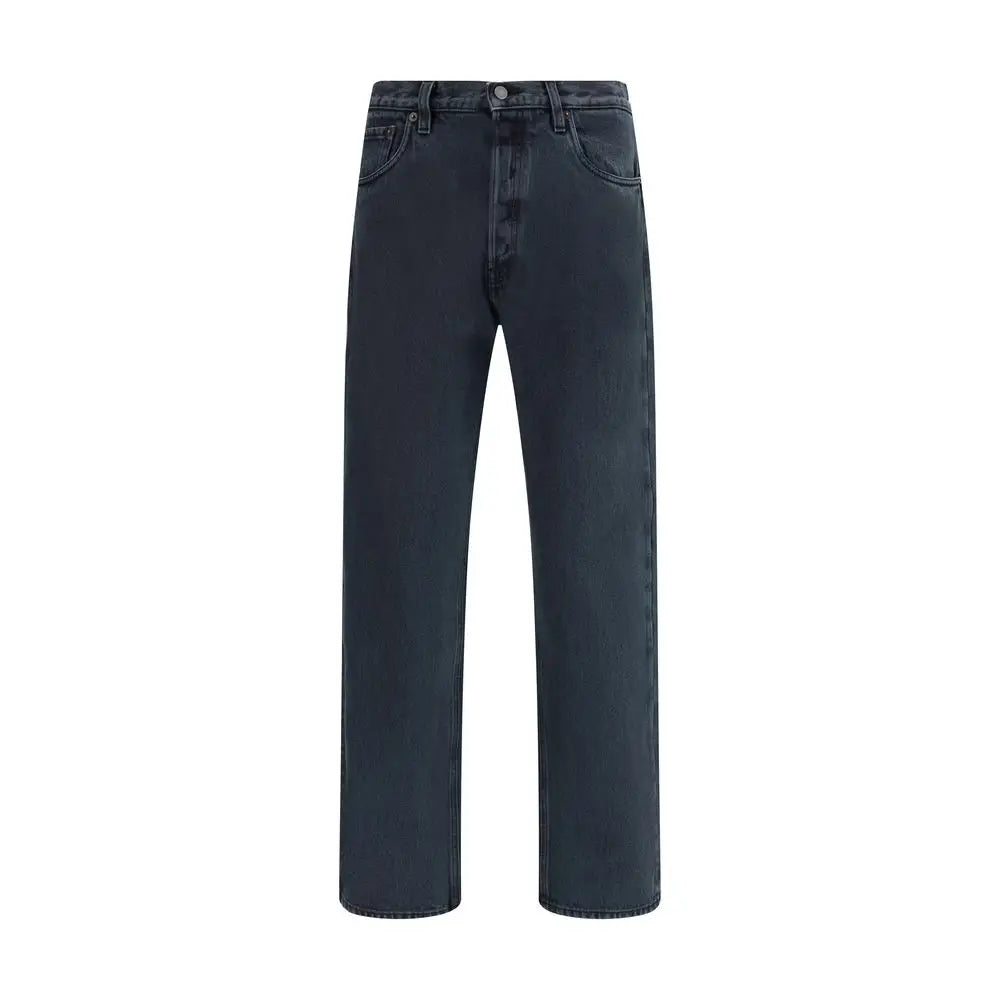 Prada monochrome jeans i mørk indigo denim med straight-leg snit og klassisk fem-lommedesign