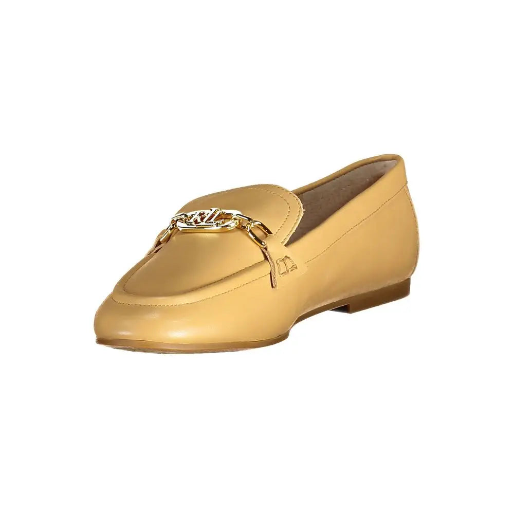 Ralph Lauren Beige Leather Flat Shoe - Ballerinasko