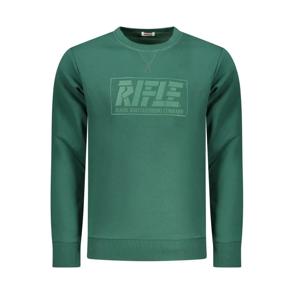 Rifle Rosso læder taske med mørkegrøn sweatshirt-logo