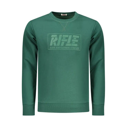 Rifle Rosso læder taske med mørkegrøn sweatshirt-logo
