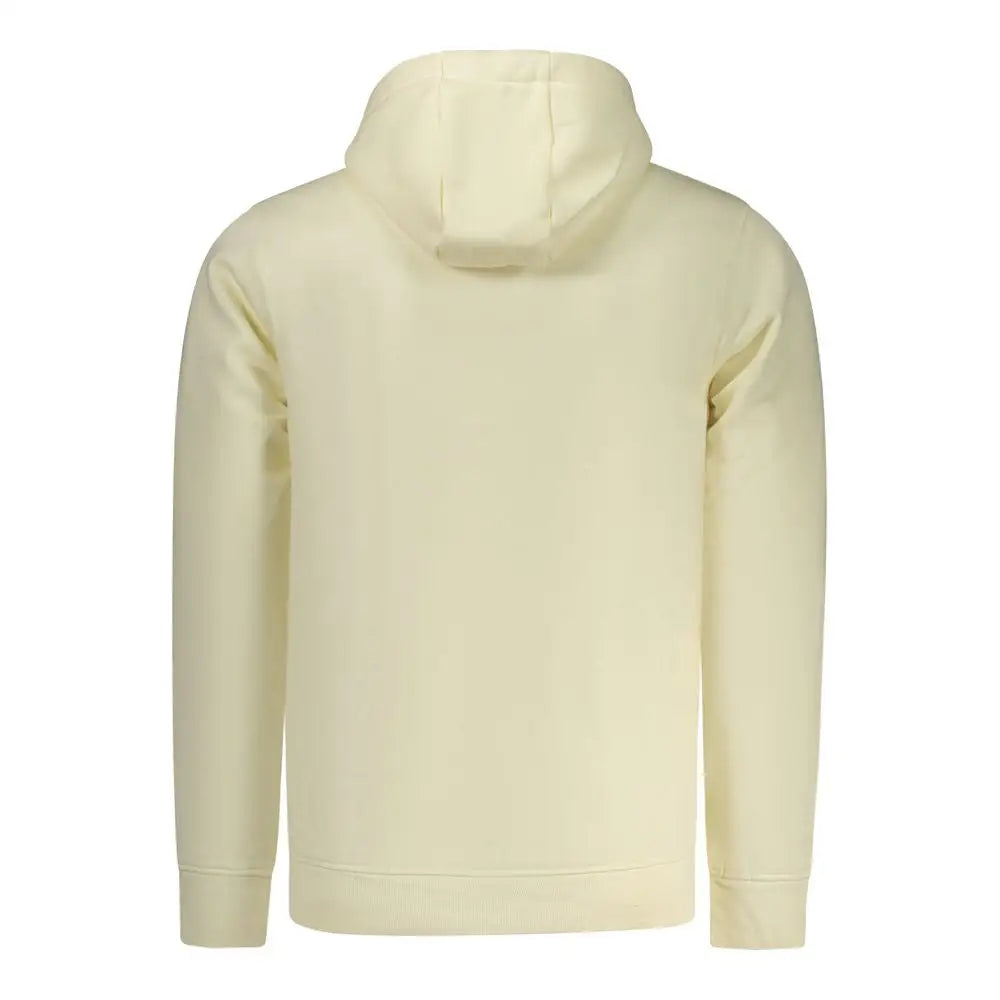 Hvid bomuld herre sweatshirt i rifle hvid med hætte