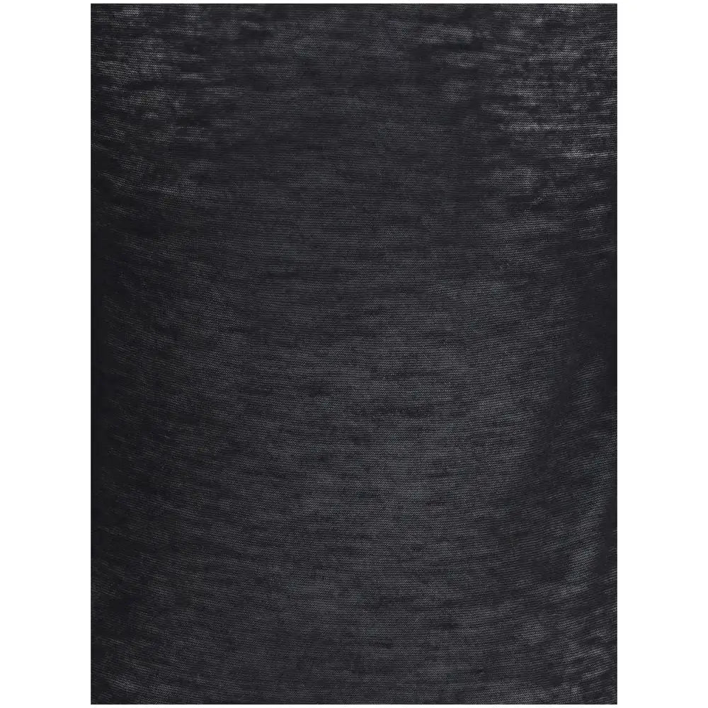 Saint Laurent sort cashmere t-shirt med sort tekstureret tæppe med subtil vævet mønster, 100% originale brands fra outlet mærkevarer