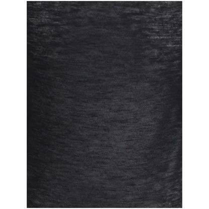 Saint Laurent sort cashmere t-shirt med sort tekstureret tæppe med subtil vævet mønster, 100% originale brands fra outlet mærkevarer