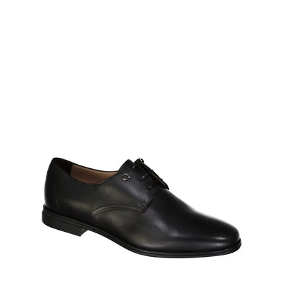 Salvatore Ferragamo sort sorte svart læder oxfords and derbies med poleret finish