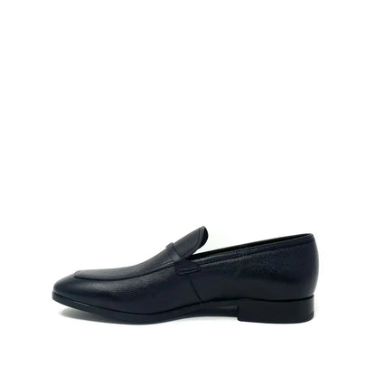 Salvatore Ferragamo Black Calfskin Slip-On Loafers - Loafers