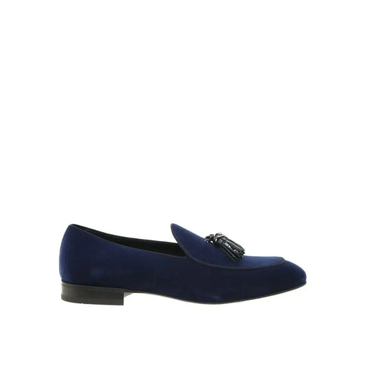 Salvatore Ferragamo Blue Leather Slip-On Loafers - Loafers