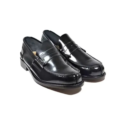 Saxone Of Scotland Sort Abrasivato Loafers (Lagersalg)