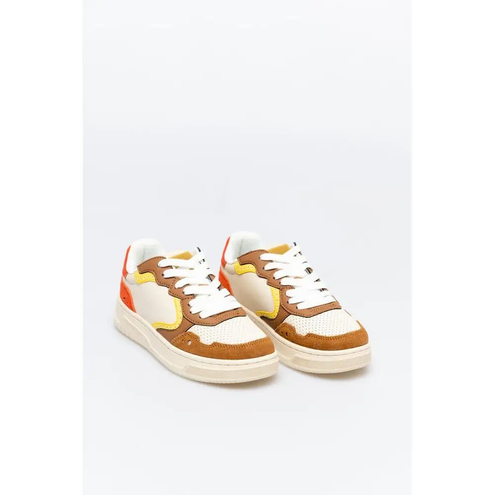 Lækre Scotch & Soda multicolor cowhide low-top sneakers i suede og mesh