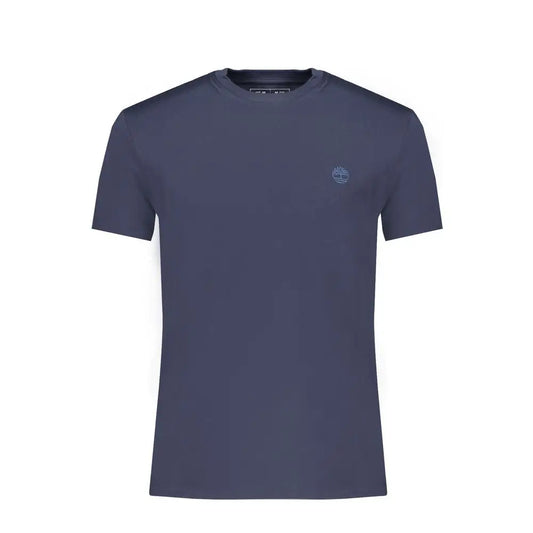 Timberland blue cotton mænds kortærmet t-shirt med subtil logo