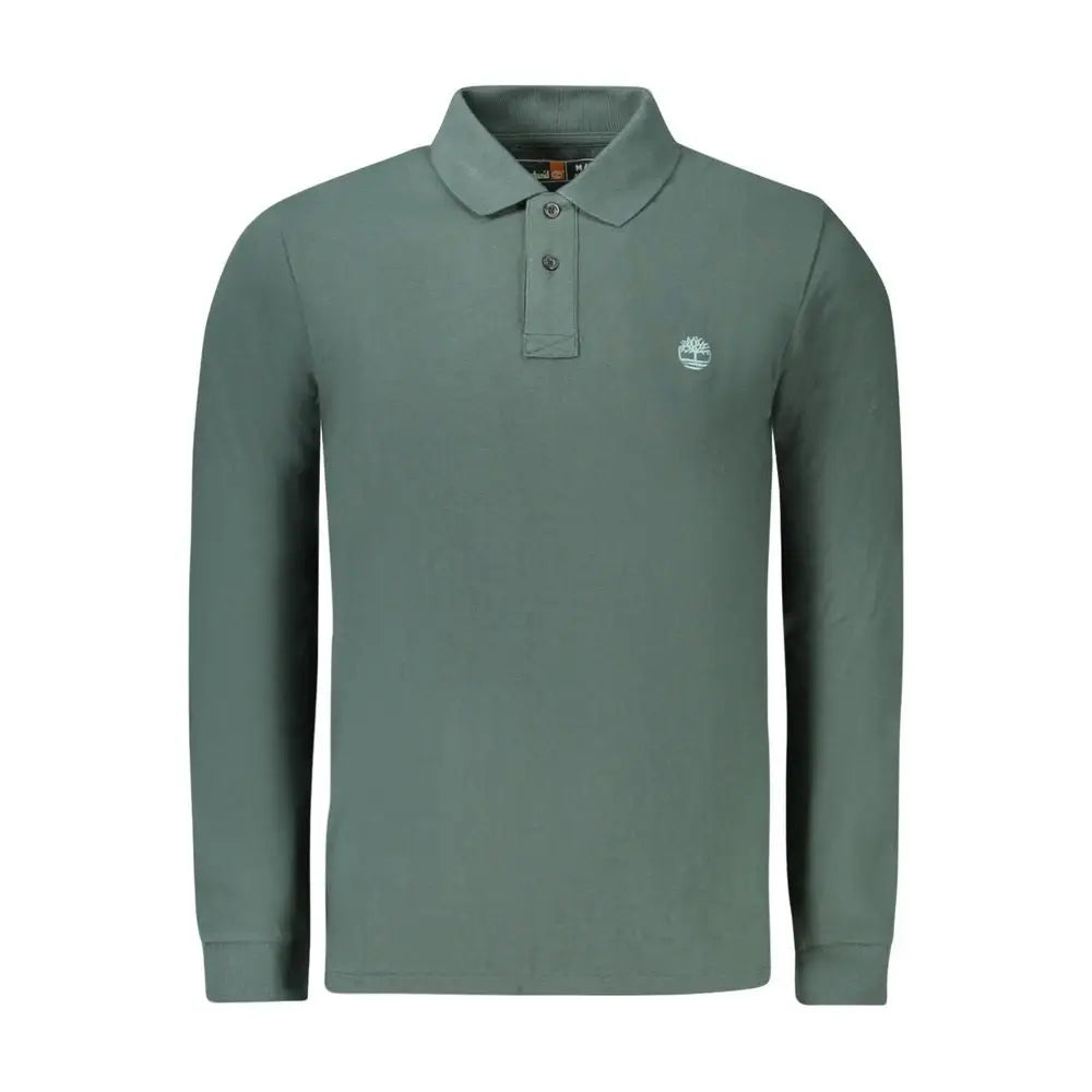 Timberland grøn bomuldspolo shirt, 100% originale brands, outlet mærkevarer