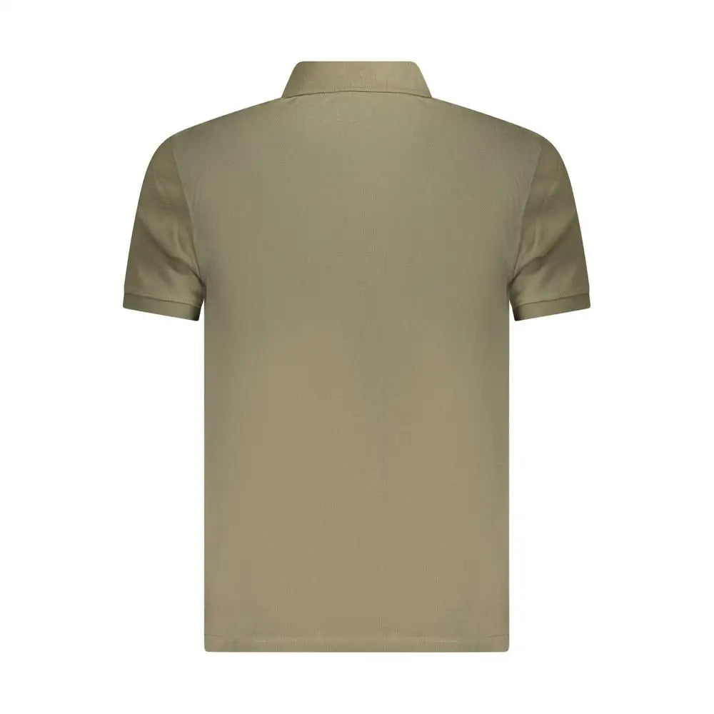 Timberland khakifarvet polo shirt, 100% originale brands, outlet mærkevarer