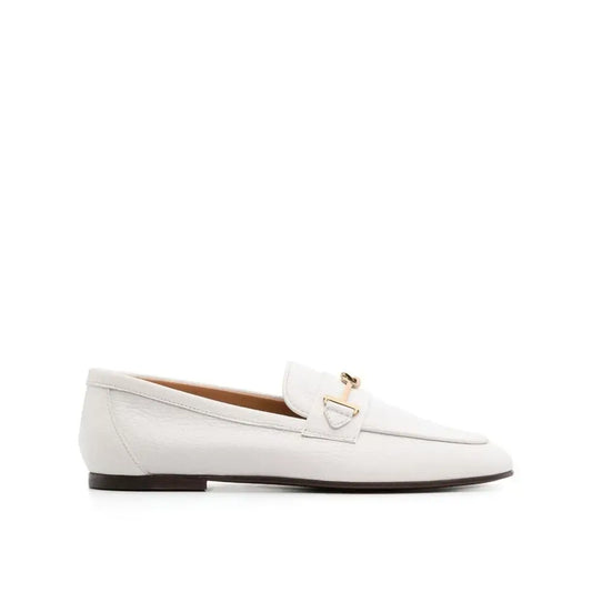 Tod’s White Calfskin Slip-On Loafers - Loafers