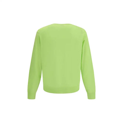 Tom Ford bicolor bomuldssweatshirt i levende limegrøn med ribkante