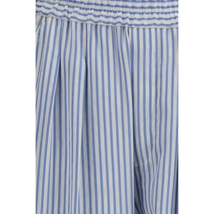 Tom Ford multicolor silk casual pants med blå-hvide striber