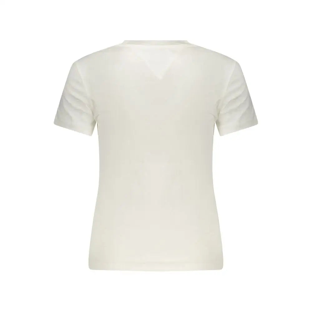 Tommy Hilfiger Bianco klassisk hvid bomuldst-shirt til kvinder