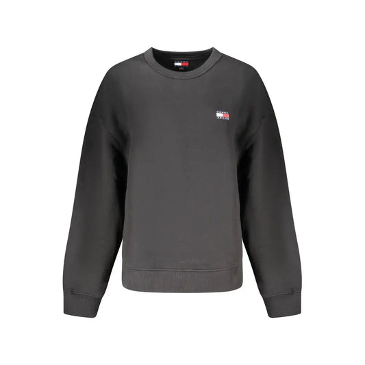 Tommy Hilfiger sort grå bomuldssweater med logo til kvinder