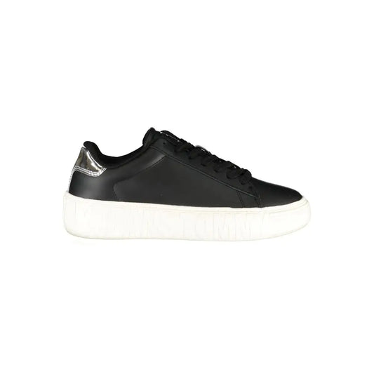 Tommy Hilfiger Black Leather Women Sneakers - Sneakers