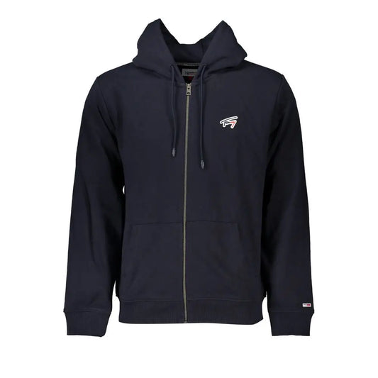 Tommy Hilfiger mørkeblå zip-hoodie med klassisk design fra outlet mærkevarer