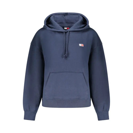 Tommy Hilfiger blå bomuldssweater med logo og snører