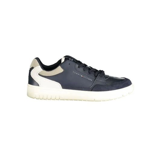 Tommy Hilfiger blue polyethylene mænds sneakers i mørkeblå og hvid