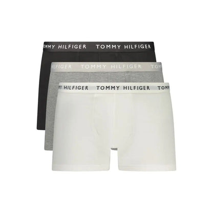 Tommy Hilfiger grå bomuld boxers i sort, grå og off-white