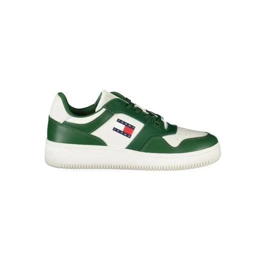 Tommy Hilfiger Green Leather Men Sneakers - Sneakers