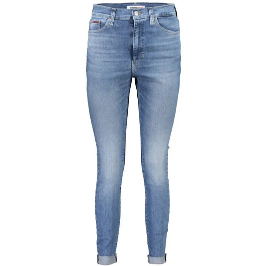 Tommy Hilfiger light blue slim fit kvinders jeans med oprullede manchetter