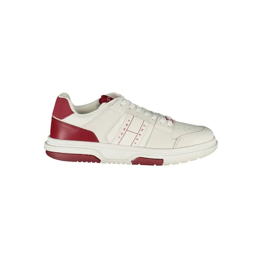 Tommy Hilfiger Red Leather Men Sneakers - Sneakers