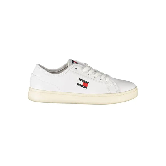 Tommy Hilfiger White Leather Women Sneakers - Sneakers