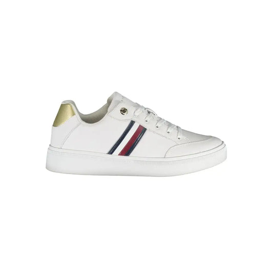 Tommy Hilfiger White Leather Women Sneakers - EU38/US8 - Sneakers