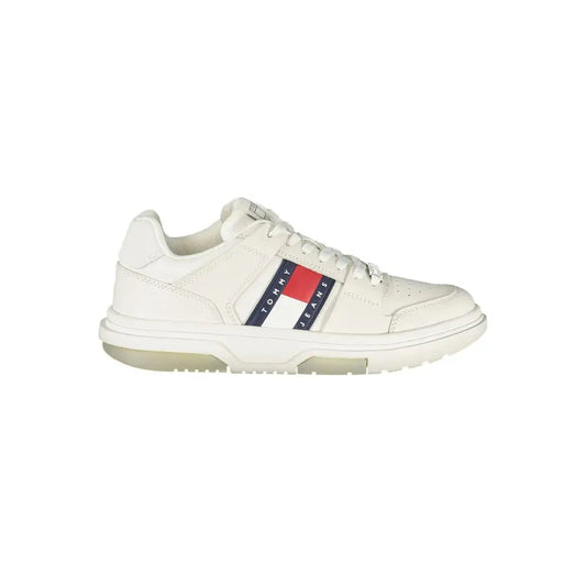 Tommy Hilfiger White Leather Women Sneakers - Sneakers