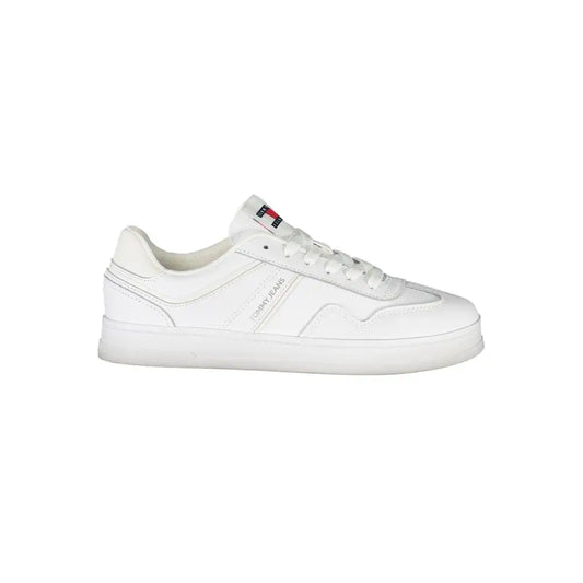 Tommy Hilfiger white polyethylene kvinders sneakers med minimalistisk design